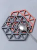 Tovagliette Nordic Stoviglie in silicone Tappetino isolante Hexagon Anti-Slip Tea Anti Scotting Bowl Pad Tovaglietta Utensili da cucina