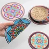 Table Mats Boho Style Drinks Coasters Cup Mat Coffee Placemat PVC Kitchen Dining Bar Decorations