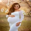 فساتين الأمومة 2021 فستان الدانتيل على طراز بوهو للزي الضوئي للبصفة ماكسي ثوب الحمل