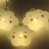 Strings Cartoon Led String Lights Moon Window Curtain Lamp Party Decor With 20 Beads For Home Outdoor