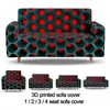 Tampas de cadeira 3D Slipcovers impressos digitais sofá macio e liso toda capa Sofá elástico universal para sala de estar