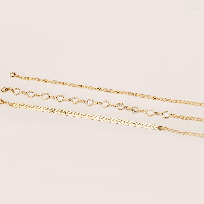 Anklets Bohemian Arrow Anklet Bracelet Men Gold Color Aircraft Charms Foot Pulseras Beads For Women Vintage Beach Jewelry Making