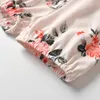 Zestawy odzieży Summer Infant Baby Girl Ubranie dla Borns Knitte Romper Bodysuit Top Floral Stripe Pasp