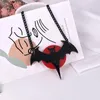 Choker Acrylic Pendant Black Big Bat Necklace Hip Hop Exaggerated Women Men Fashion Night Club Jewelry