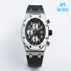 APF Factory Mens Watch Super Quality Watches 42mm 26238 Sport Platinum Chronograph Workin 12 Stopwatch CAL.3126 Movement Mechanical Automatic Men's Wristwatches-2