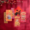 Emballage cadeau enveloppes rouges année chinois argent enveloppe Festival printemps Hongbao paquets paquet 2023 sac chanceux argent Lisee Xi