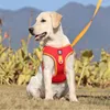 Hundhalsar Medium sele och koppel Set Pet Reflective Nylon No Pull Justerbar Vest Safety Lead Walking -leveranser