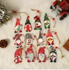 Christmas supplies American home decoration props painted cute forest man pendant Christmas gift wooden