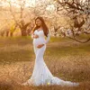 Vestidos de maternidad 2021 Vestido de encaje de estilo boho para atuendo de pograf￭a Maxi Embarazos Mujeres Long249b