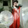 Stage Draag Hanfu China Ancient Fairy Princess Costume Vrouwen Chinese kleding Traditionele vrouwelijke Tang Suit Folk SL1255