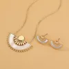 Pendientes del collar Juego 2022 Luxury Romatic Women Fashion Gold Pendan Ashing Shell Form La m￡scara Dise￱o de la novia de la novia del estilo ￡rabe