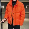 남성 흰색 오리 다운 재킷 따뜻한 후드 가드 두꺼운 양육자 재킷 코트 수컷 캐주얼 오버 코트 열 겨울 파카 남자