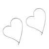 Backs Earrings 925 Sterling Silver Fashion Ear Clip Women Personality Simple Wind Hollow Large Heart-shaped Gift Wedding Fine Jewelry