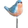 Figurine decorative fatte a mano in cemento vintage, piccoli uccelli, decorazione da giardino
