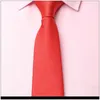 Bow Ties Classic Red Plaid Jacquard Weav Mens Design Neck Tie 7cm för män Formella affärsbröllopsfest gravatas presentförpackning