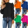 Puffarm Shirt für Frauen lässig Soild Color Slim Bluse Tops Bogen Verband Hemden kostenlos Schiff