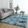 Carpets Plush Carpet Nordic Soft Decoration Mat Water Absorption Living Room Anti-Slip Faux Fur Tie-Dyeing Rug Floor Blanket Bedroom