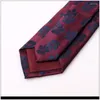 Bow Ties Wine Red Floral Mens Design Fashion Neck Tie 7cm For Men Formal Business Wedding Party Gravatas Necktie Gift Box