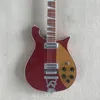 Nuovo prodotto chitarra elettrica rickenbacker 2 pezzi di pick-up foto reali chitarra di colore rosso
