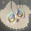 Dekoracje ogrodowe HD kolorowe wiszące kryształy pryzmat suncatcher na okna dekoracja żyrandola części