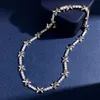 Novo colar de pingente projetado Copper 18K Gold shiny metal x LETTAS MICRO INLAYS Diamantes