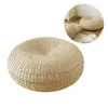 Pillow 4 PCS Tatami Hand-woven Natural Straw Round Thick Padded Window Chair Meditation Home Decoration Drop