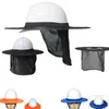 Celmets de motocicleta 1pc Borreos transpirables Sitio de construcción de sombreros Capa de sombra para el hombre para el hombre que trabaja al aire libre