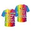 Camisetas masculinas Ifpd Camiseta colorida camiseta de verão novidade animal listra 3d impressão tshirt hip-hop casual-gobes top size plus size