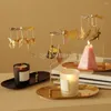 Bougeoirs Accessoires votifs de mariage - Rotation de chandelier Valentin Gift Gift Light Gold Holder