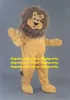 Cute Brown Lion Mascot Costume Mascotte With Big Black Nose Black Bushy Acicula Adult Size Fancy Dress No.189