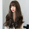 Hair Lace Wigs Female Style Temperament and Waist Long Curly Hair Big Wave Head Cover Wig