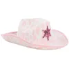 Boinas rosa cowboy tampa oeste de cowgirl hat for women menina pó props bandana