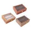 Watch Boxes Men 10 Grids Wooden Display Case Jewelry Collection Storage Holder Box