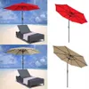 9FT 8Ribs Aluminum Patio Umbrella Market Sun Shade Steel Tilt W Crank Outdoor208H