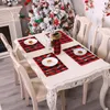 Tapetes de mesa de Natal Placemat resistente ao calor para decoração de decoração de decoração tigela de cozinha tigela