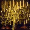 Cuerdas Cadena de Navidad Luz Árbol al aire libre Nevadas LED Goteo Carámbano Estrella fugaz Lluvia de meteoros Lluvia que cae Luces en cascada