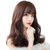 Hair Lace Wigs Wig Female Curly Elegant Wavy Natural Head Korean Air Bangs Medium Long Hair Top Set