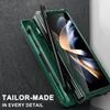 Armorer Hinge Cases für Samsung Galaxy Z Fold 4 Fold 3 5G Case Hard Rugged Shockproof Pen Holder Stand Protection Cover