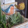 Dekoracyjne figurki ręcznie robione vintage cement małe ptaki stawki dekoracje ogrodowe