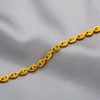 Collier à œillets pour femmes, chaîne Fine en clavicule, or jaune 18 carats, Style Simple, joli bijou cadeau