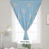 Curtain Blackout Curtains Punch-Free Star-Cutout Sheer Window For Living Room Bedroom Drapes Easy To Install TJ1620-2