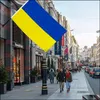 Flagi banerowe 90x150cm Ukraina National Flag 3x5 stóp Latanie No Flagpole Home Decoration Banner European Puchar World Flags 2022 Drop de Dhovc