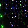 Strängar 3.5m 96LED String Light Droop Curtain Icicle For Window Wedding Home Xmas Decoration Lighting European Plug