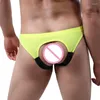 Underpants 4 Pack Sexy Mens Briefs Węzaj torebka bez krocza bielizny puste homme majtki oddychające mężczyźni#39; s bielizny bikini hombre