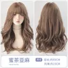 Hair Lace Wigs Wig Female Cartoon Bangs Net Red Round Face Big Wave ffy Headgear Long Curly Hair