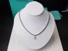 Designer de luxo pingente colar s925 prata esterlina vermelho rosa azul óleo bonito coração charme grânulos corrente curta gargantilha colar festa presente casamento mulheres 2024