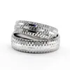 Cluster Ringe Sterling Silber Unisex Einfacher und vielseitiger Luxus Partyschmuck Paare Exquisite Accessoires Verlobungsring Geschenk für