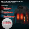 Outdoor Jackets Hoodies 11 Areas Heated Jacket USB Mens Womens Winter Outdoor Electric Heating Jackets Warm Sports Thermal Coat Clothing Heatable Vest 221105