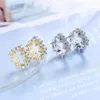 Hoop Earrings BABYLLNT 925 Sterling Silver Zircon 18k Interwoven For Women'S Wedding Charm Jewelry Gift