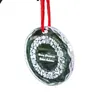Toptan Özel Lazer 3D logo deseni boş Noel dekorasyon kolye şenlikli kristal asılı süsleme etkinlik parti malzemeleri